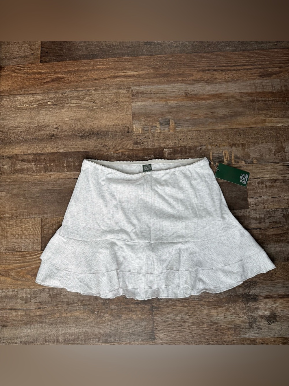 wild fable Light Gray Ruffle Hem Skort